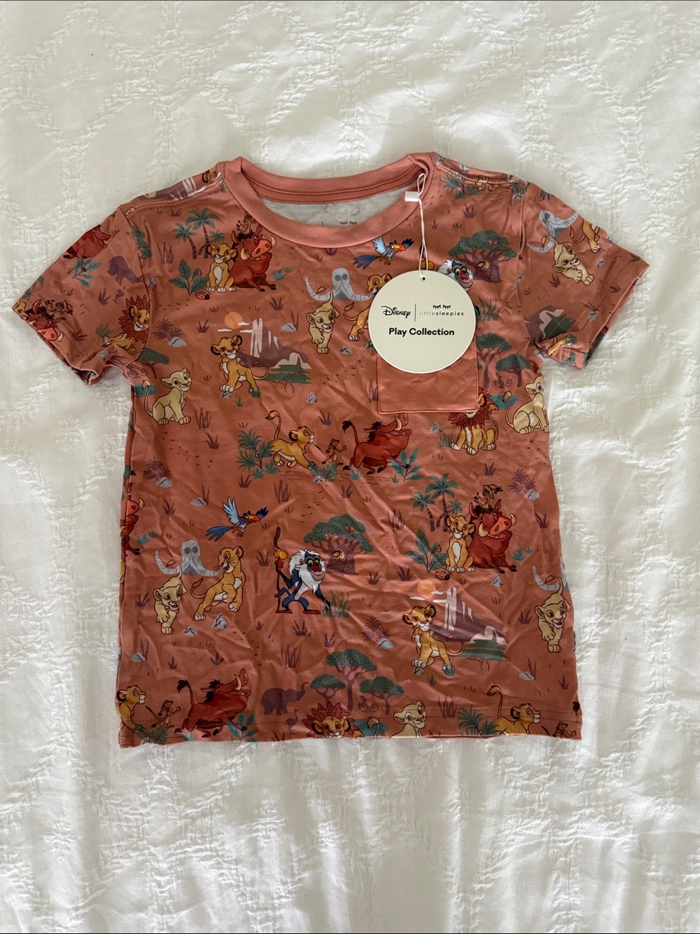 Little Sleepies Mauve Lion King Short Sleeve Tee
